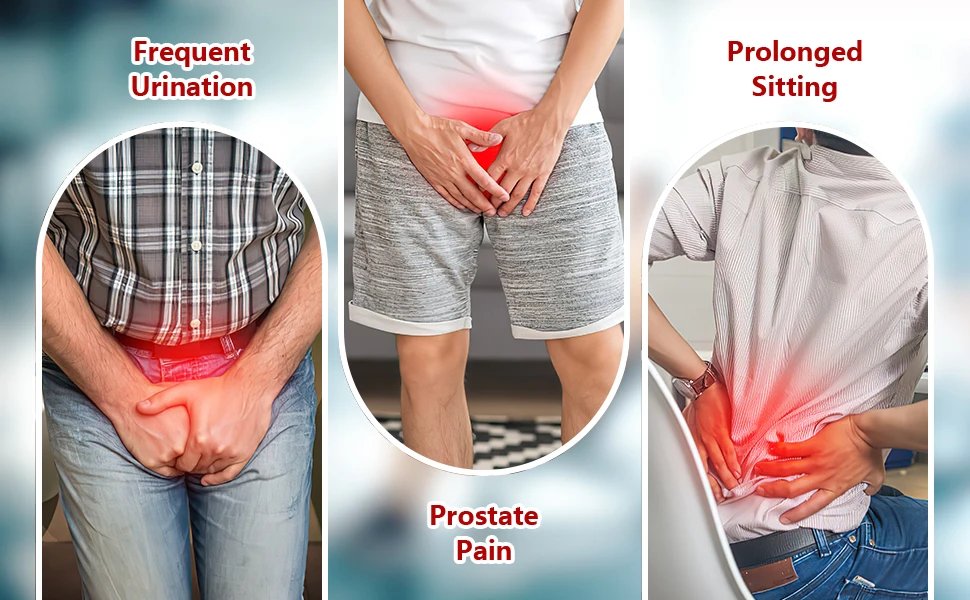 Red Light Therapy for Male Wellness,Rechargeable Wireless 660&850nm Near Infrared Light Therapy Pad for Prostate Therapy for Men