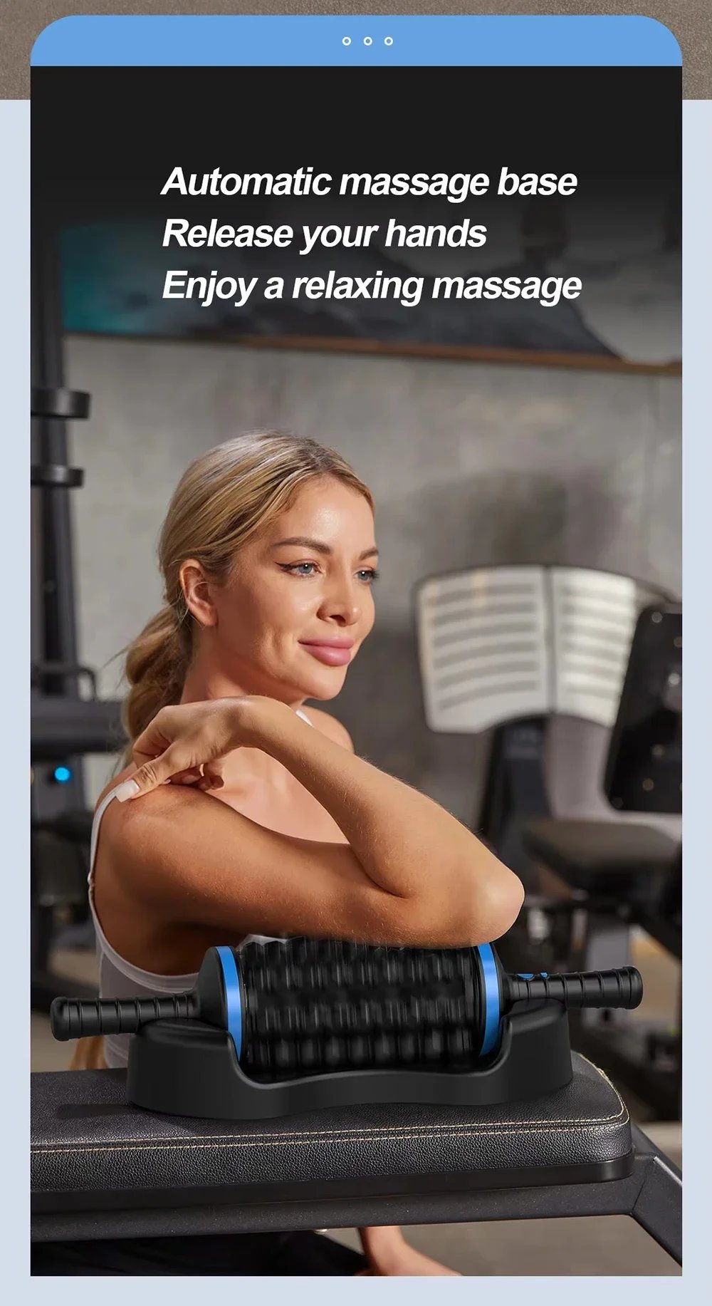 NEW Cordless Roller Body Massage Rechargeable Vibrators 360 Rolling Percussive Massager Muscle Relaxation Back Foot Leg Relaxer