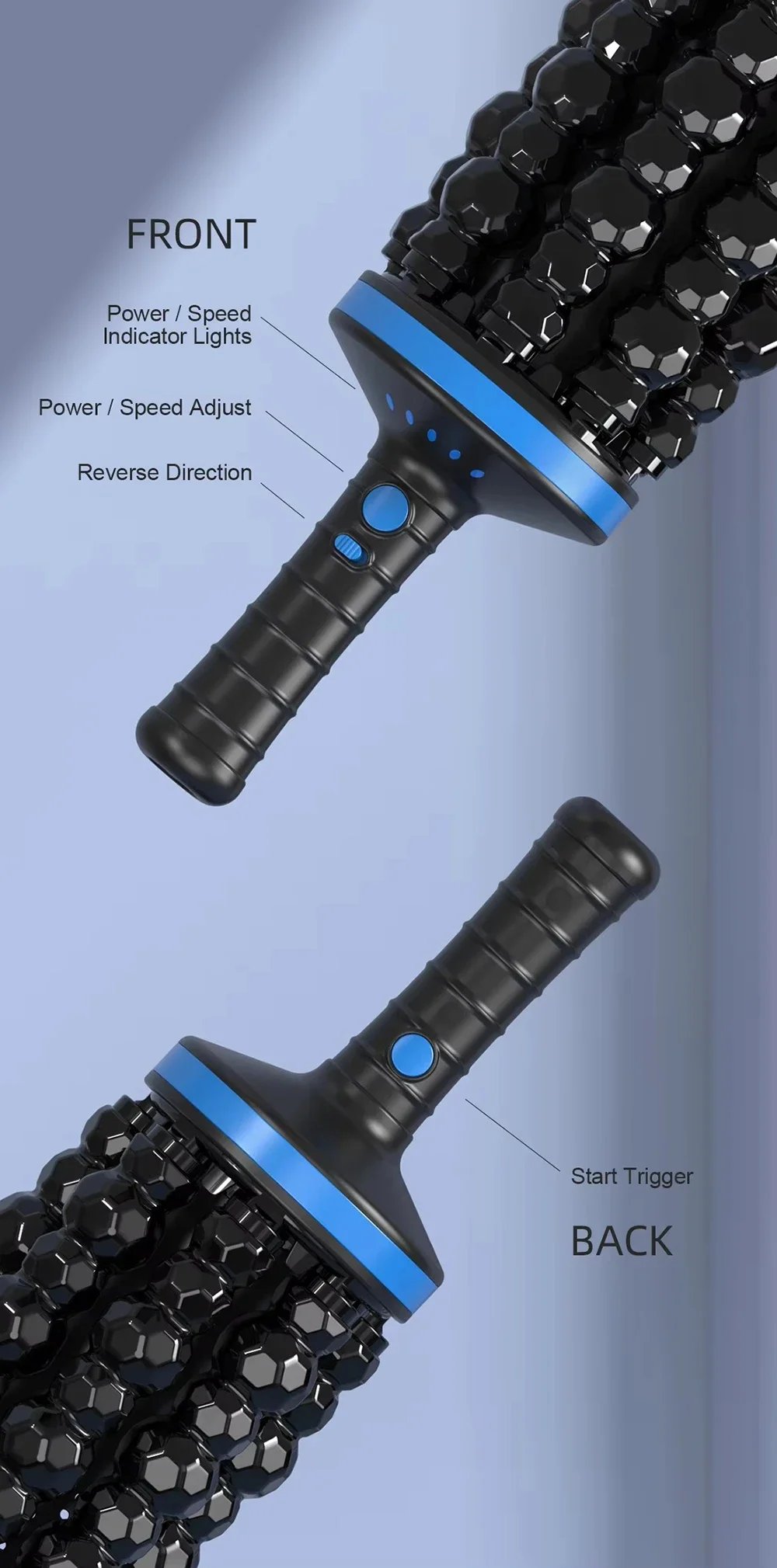 NEW Cordless Roller Body Massage Rechargeable Vibrators 360 Rolling Percussive Massager Muscle Relaxation Back Foot Leg Relaxer