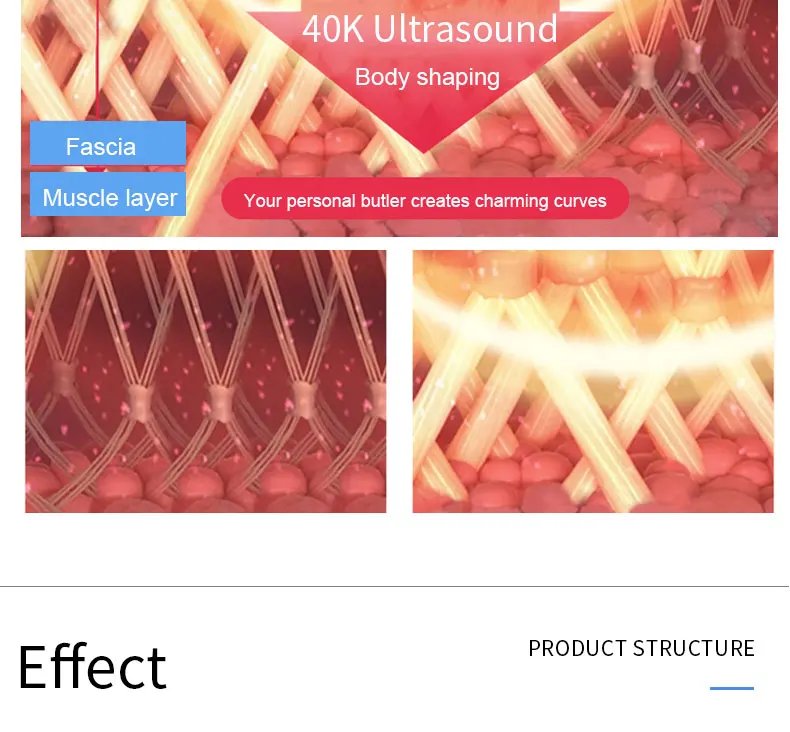 Ultrasonic 40KHz Cavitation Machine Body Massager Slimming Fat Burning Beauty Device Loss Burner Skin Tightening Weight Loss