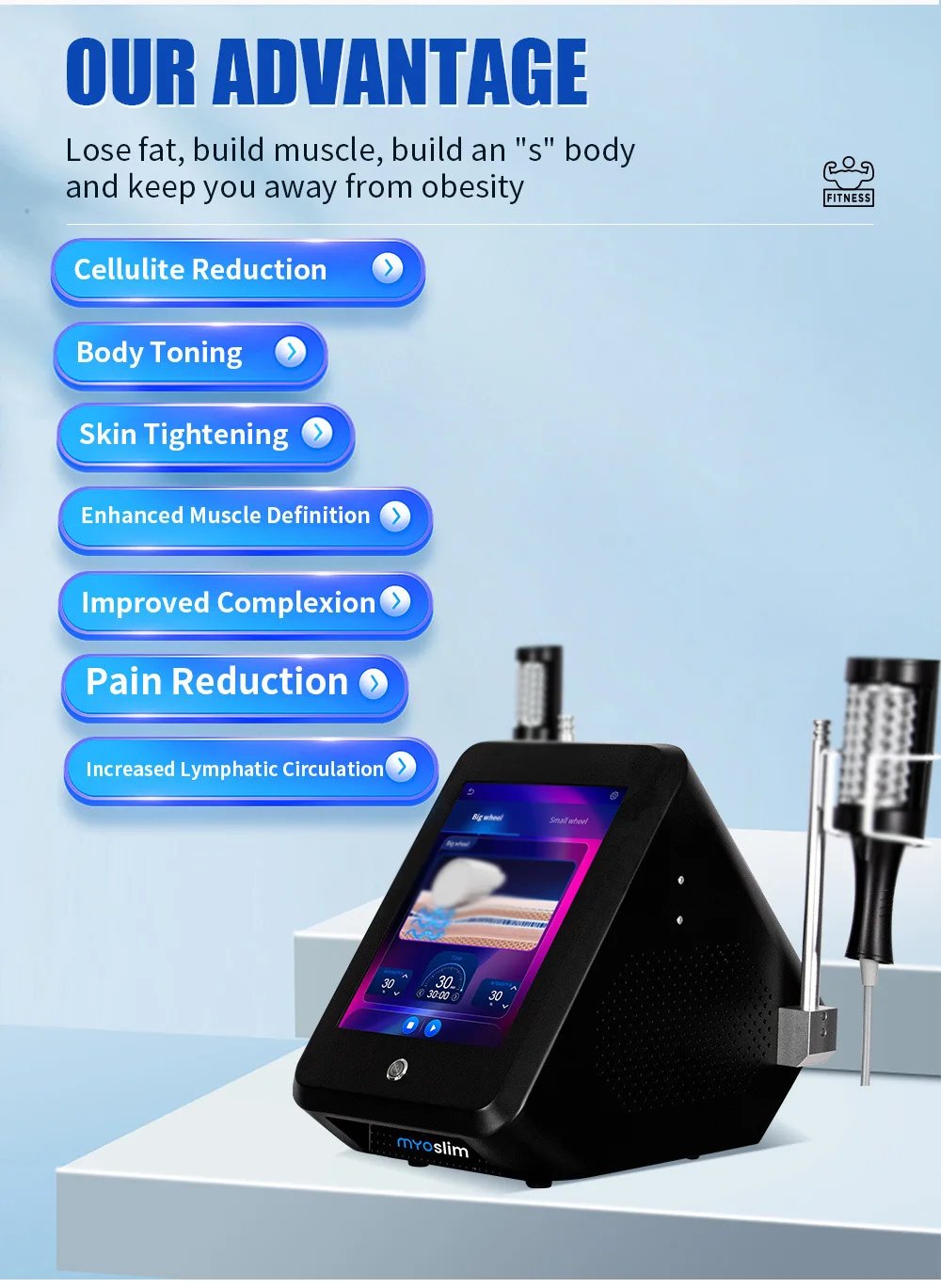 NEW Portable Vela Inner Ball Roller Massage Machine Body slimming Shape Physical Therapy Removal Endo lymphatic drainage spheres