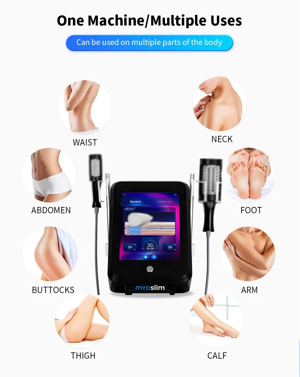 NEW Portable Vela Inner Ball Roller Massage Machine Body slimming Shape Physical Therapy Removal Endo lymphatic drainage spheres