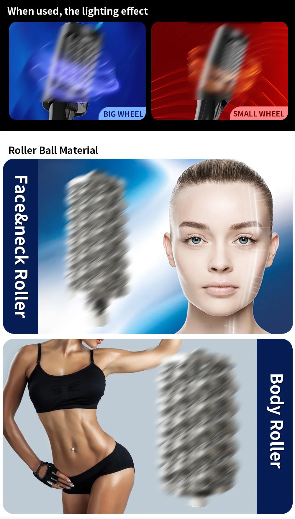 NEW Portable Vela Inner Ball Roller Massage Machine Body slimming Shape Physical Therapy Removal Endo lymphatic drainage spheres