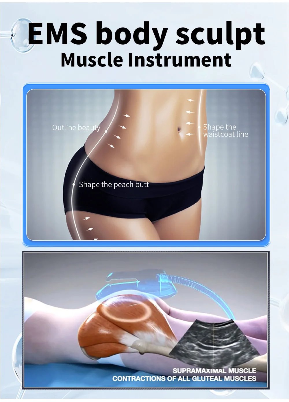 EMS Professional Body Sculpting Machine Electronic Muscle Stimulat HI-EMT For Non-Invasive Fat Burning Muscle Building