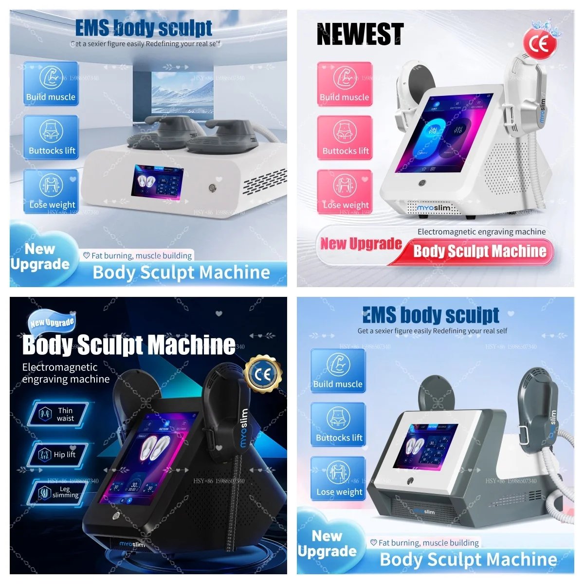 EMS Professional Body Sculpting Machine Electronic Muscle Stimulat HI-EMT For Non-Invasive Fat Burning Muscle Building EMS Professional Body Sculpting Machine Electronic Muscle Stimulat HI-EMT For Non-Invasive Fat Burning Muscle Building