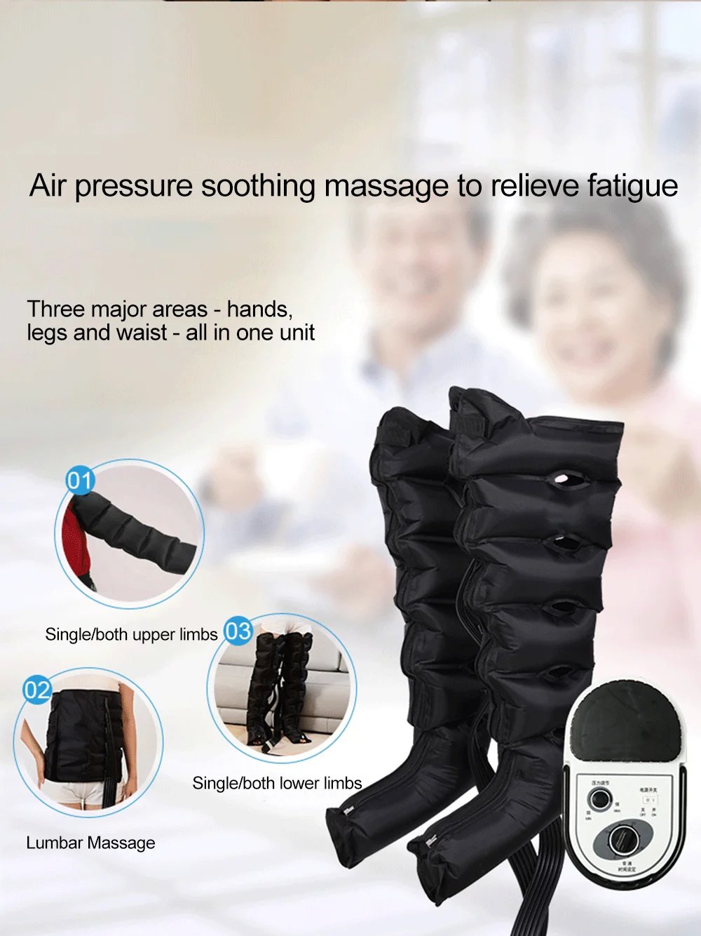 Thigh Air Compression Pressure Massager,Relieve Varicose Veins,Promote Blood Circulation,Relieve Thrombus,Leg Massager Machine