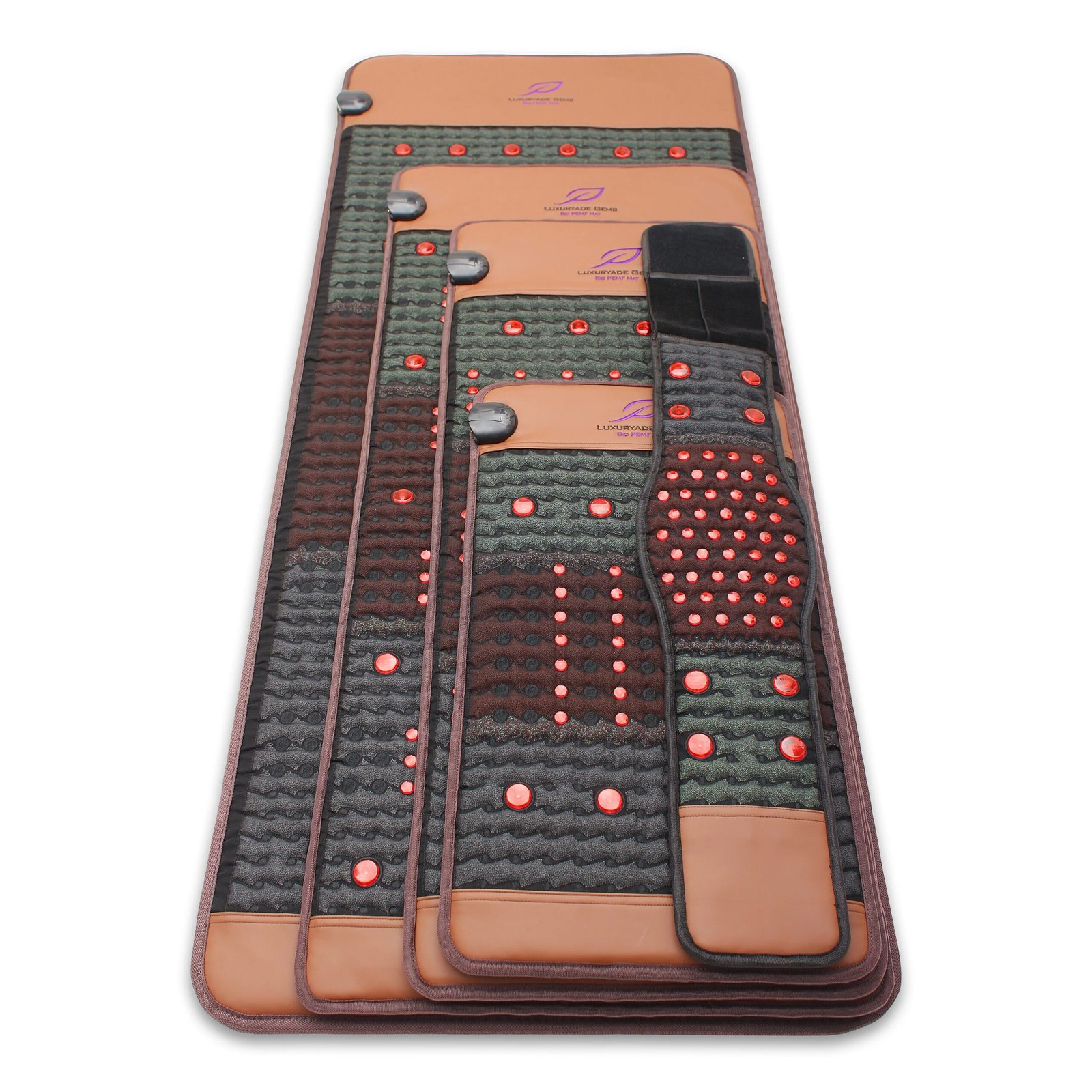 Luxuryade K190 PEMF Therapy Tourmaline Mat Photon Body Negative Ion Infrared Heating Bio NIR  Massage Home Mattress