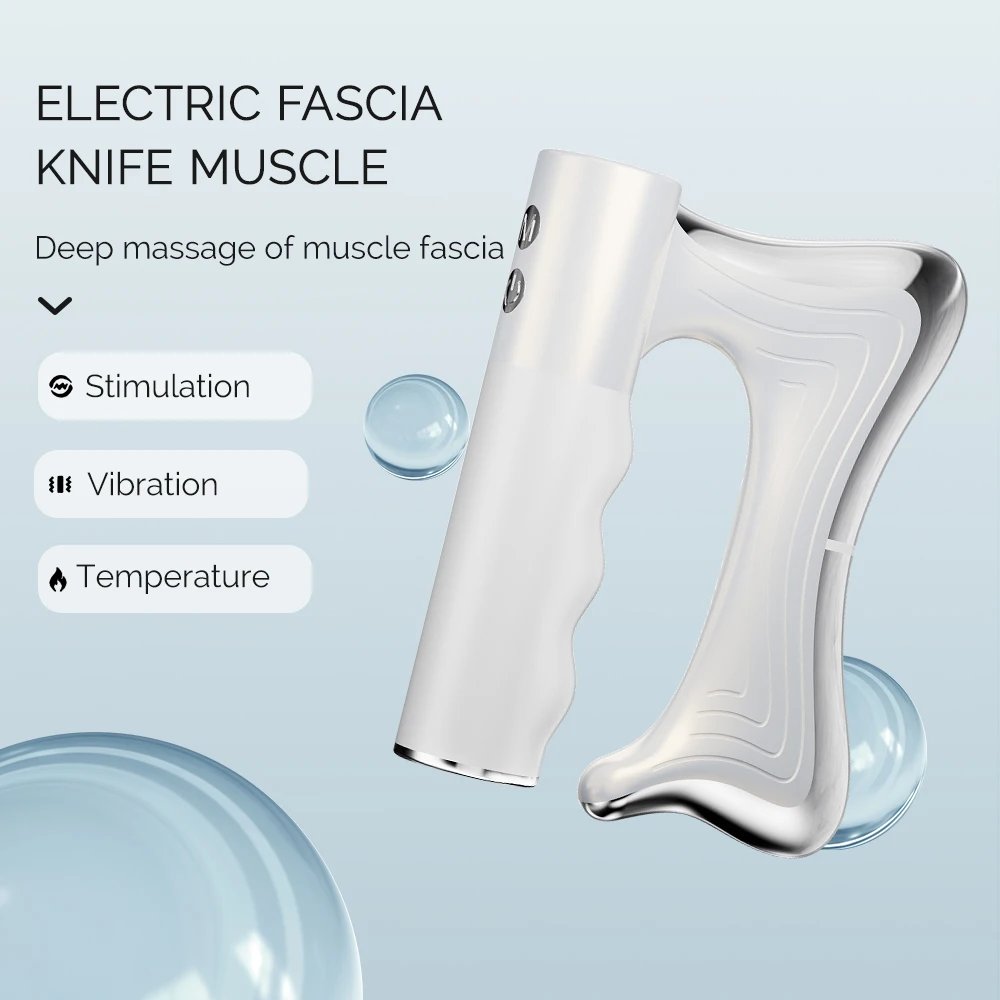 Electric Fascia Massager Body Massage Muscle Scraper Fascia Knife Fitness Vibration Muscle Relaxation Body Lifting Massage Blade