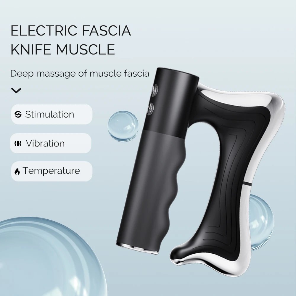 Electric Fascia Massager Body Massage Muscle Scraper Fascia Knife Fitness Vibration Muscle Relaxation Body Lifting Massage Blade