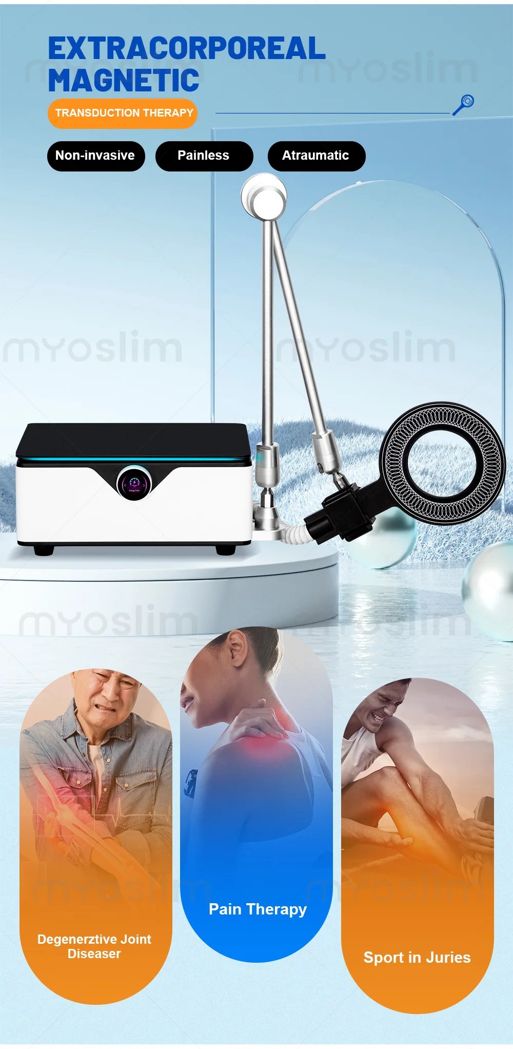 Portable Emtt Physio Magneto Therapy Magnetoterapia Pain Relief PEMF Sports InjuryTherapy Magnetotherapy Physiotherapy Machine