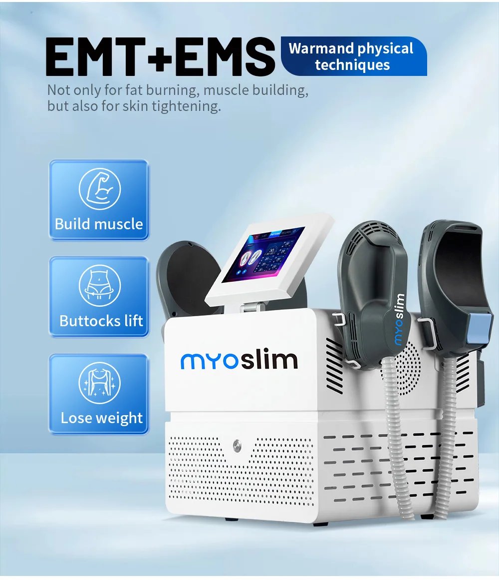 Machines HI EMT RF EMS Electromagnetic Muscle Stimulator Professional Sculp 6500w 5 Handle Pelvic Girdle