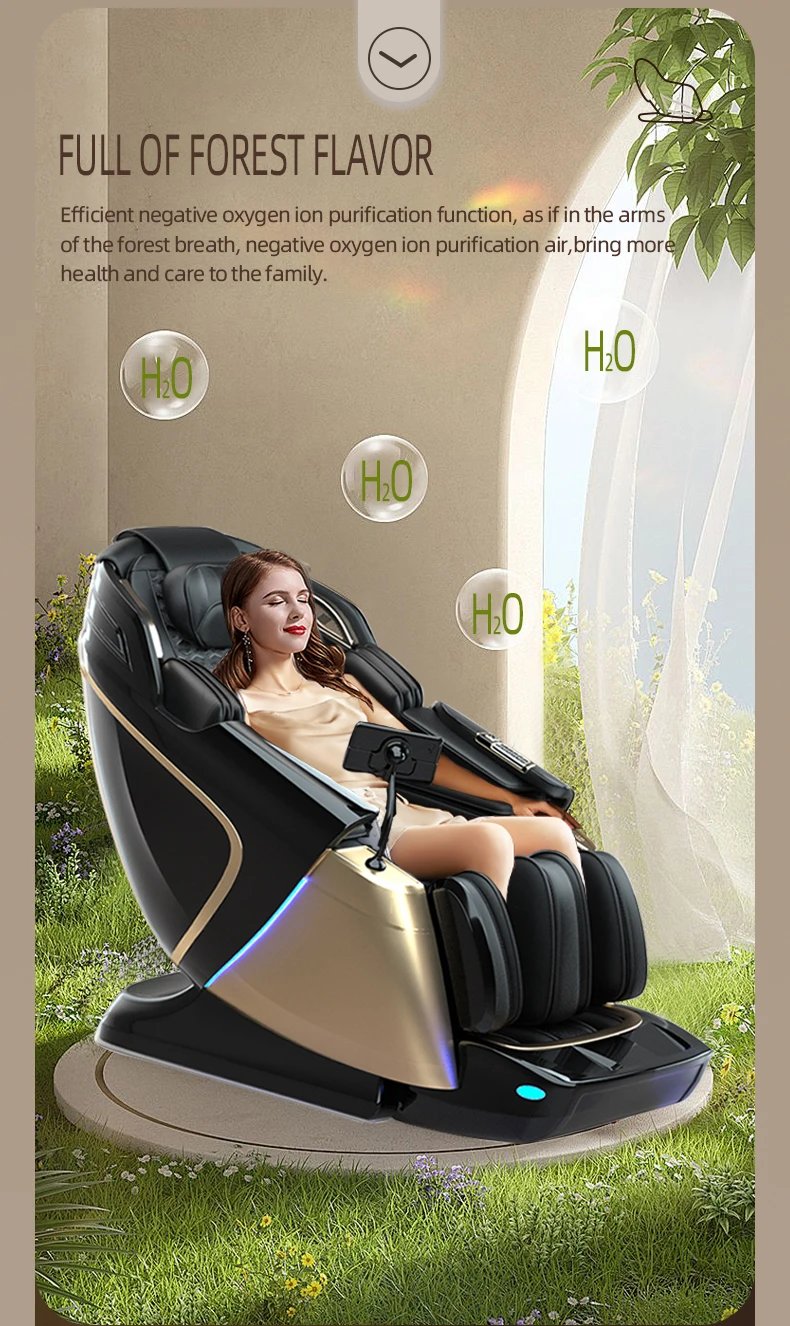 4D+3D Healthcare Massage Recliner Chair with Health Detection Zero Gravity Shiatsu Massage Chair With Stretch Body Scan, Heated