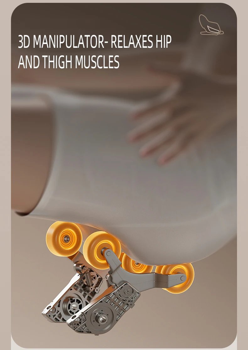 4D+3D Healthcare Massage Recliner Chair with Health Detection Zero Gravity Shiatsu Massage Chair With Stretch Body Scan, Heated