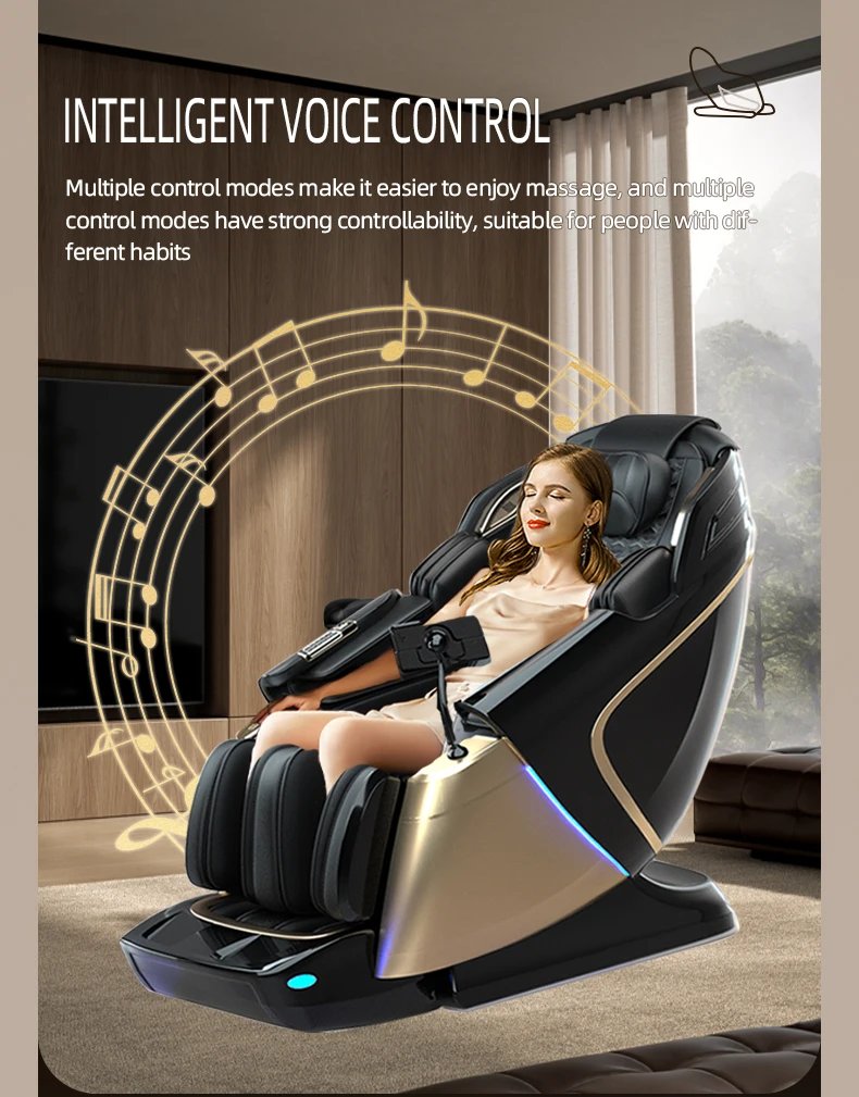 4D+3D Healthcare Massage Recliner Chair with Health Detection Zero Gravity Shiatsu Massage Chair With Stretch Body Scan, Heated