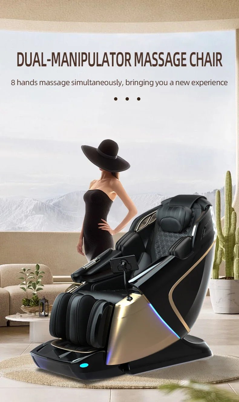 4D+3D Healthcare Massage Recliner Chair with Health Detection Zero Gravity Shiatsu Massage Chair With Stretch Body Scan, Heated