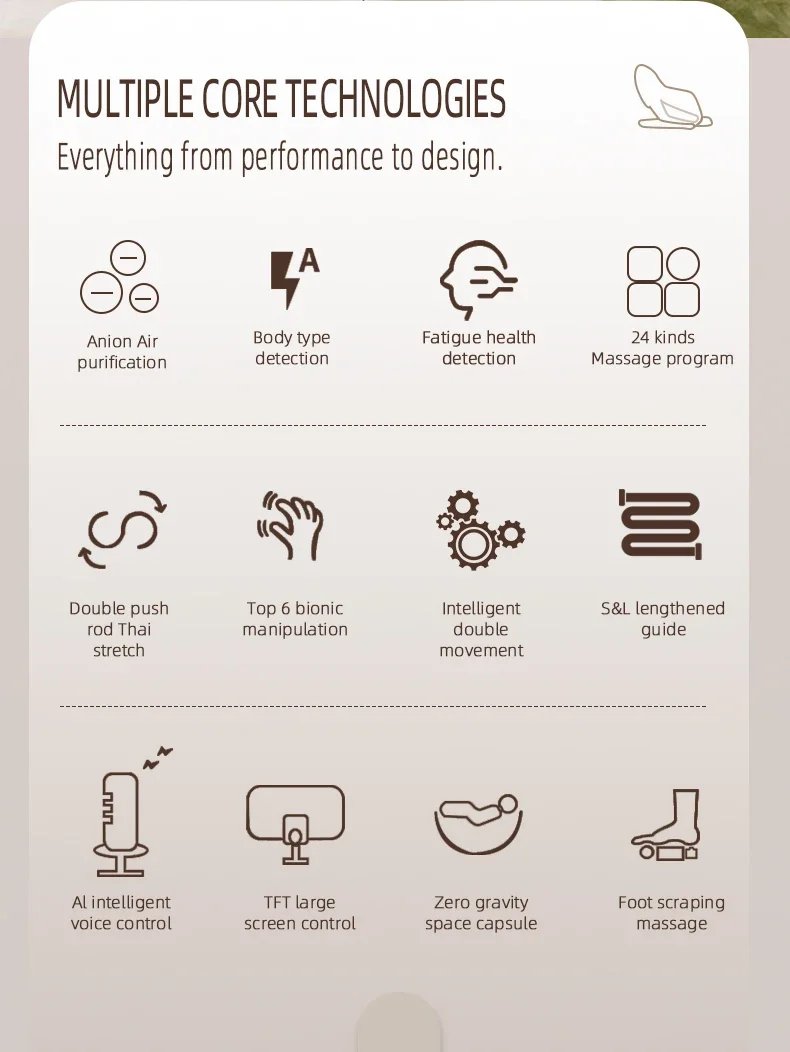 4D+3D Healthcare Massage Recliner Chair with Health Detection Zero Gravity Shiatsu Massage Chair With Stretch Body Scan, Heated