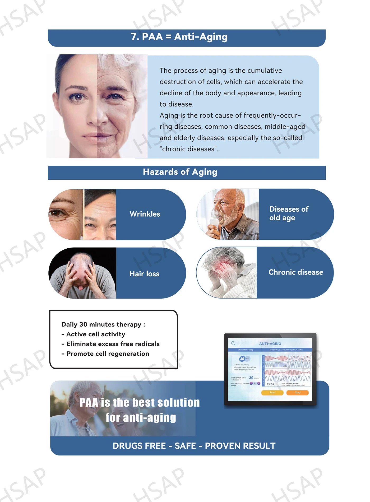 Portable home type Sleep therapy apparatus human body pain relief machine multi-functional PEMF magnetic therapy device