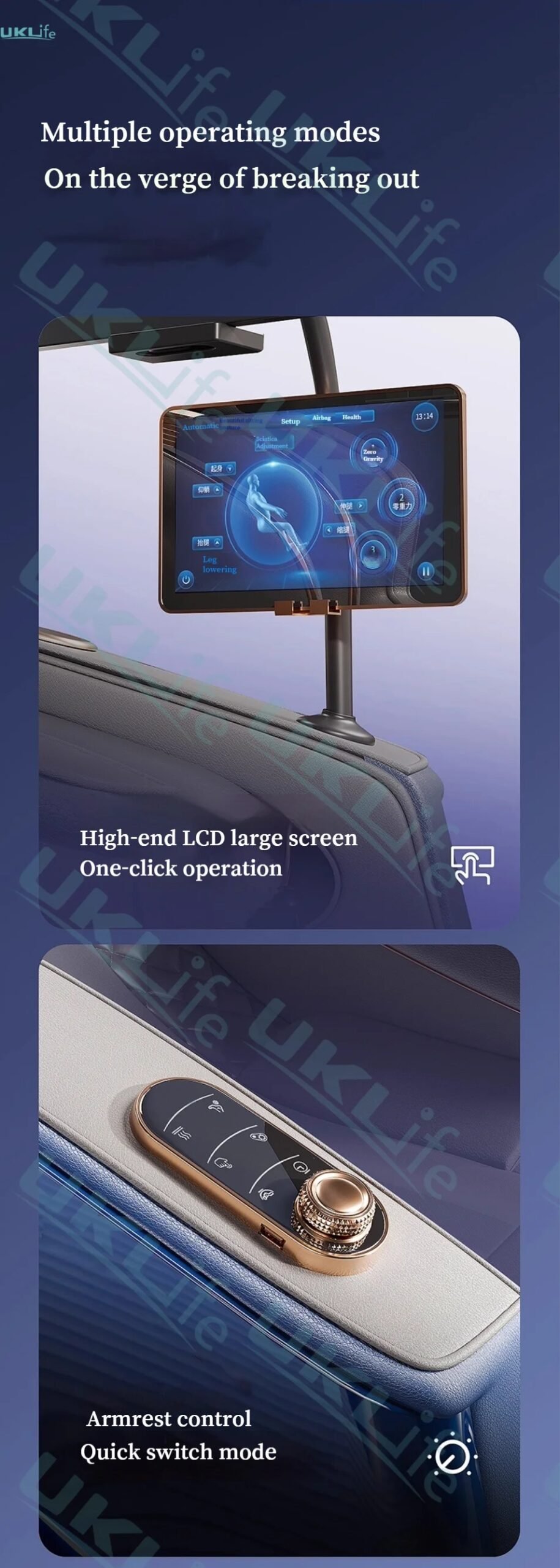 6D Massage Chair Zero Gravity SL Track Body Recliner with Heat AI Voice Control Thai Stretch for Home Office Use