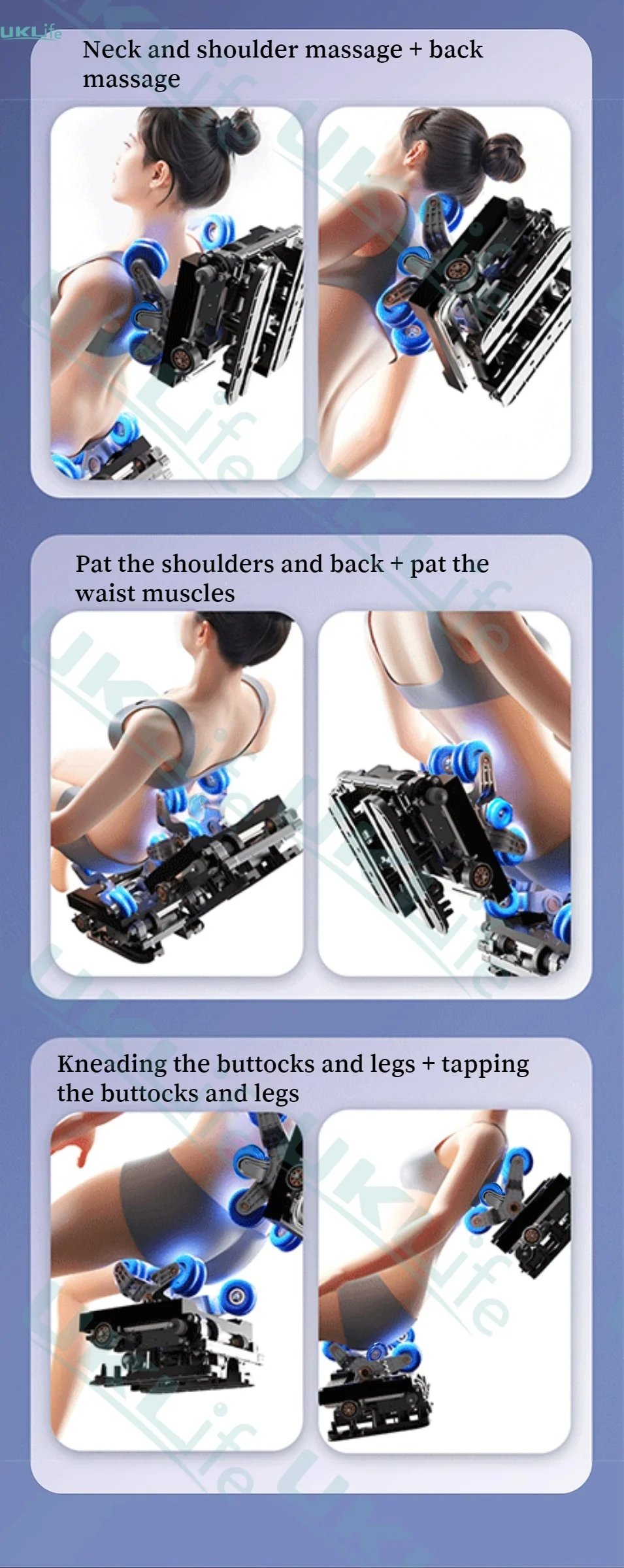 6D Massage Chair Zero Gravity SL Track Body Recliner with Heat AI Voice Control Thai Stretch for Home Office Use