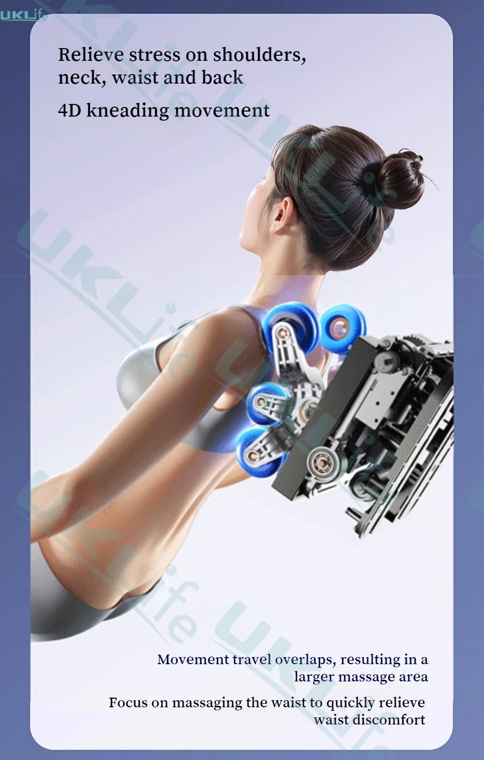 6D Massage Chair Zero Gravity SL Track Body Recliner with Heat AI Voice Control Thai Stretch for Home Office Use