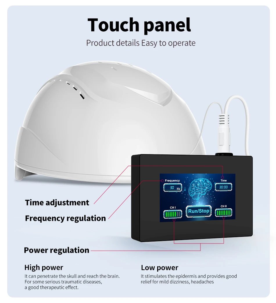 Transcranial Magnetic Brain Photobiomodulation Infrared 810nm Neurofeedback Therapy Machine Pdt Treatment Photodynamic