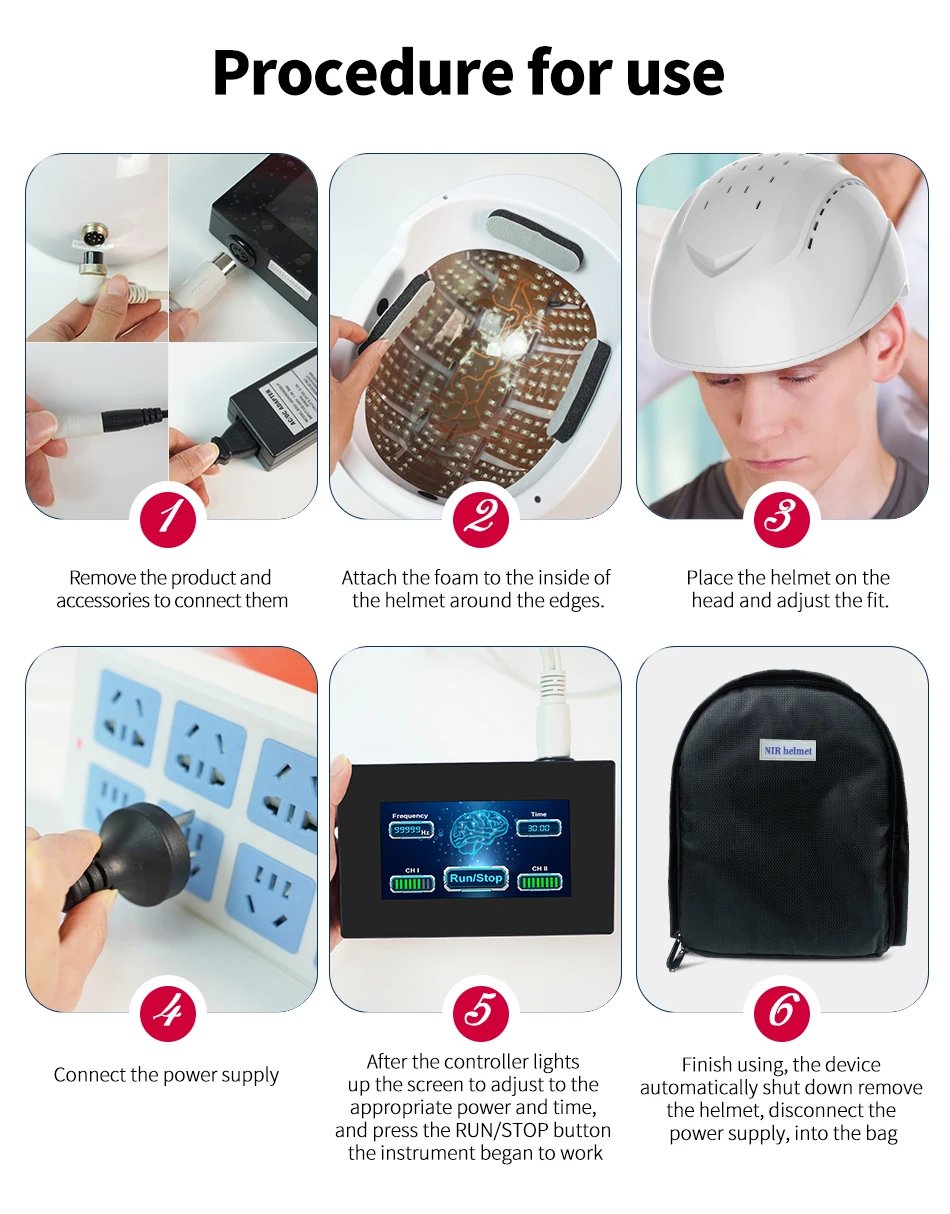 Transcranial Magnetic Brain Photobiomodulation Infrared 810nm Neurofeedback Therapy Machine Pdt Treatment Photodynamic