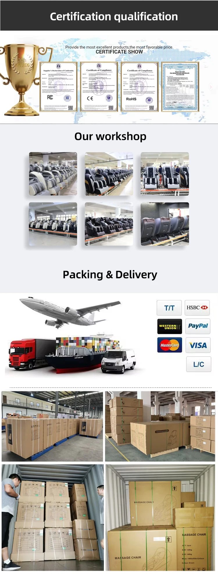 Three Year Warranty Home 4D Heating Massage Chairs Multifunctional Full Body Air Bag Wrapped Zero Gravity 3D Massage Office Sofa