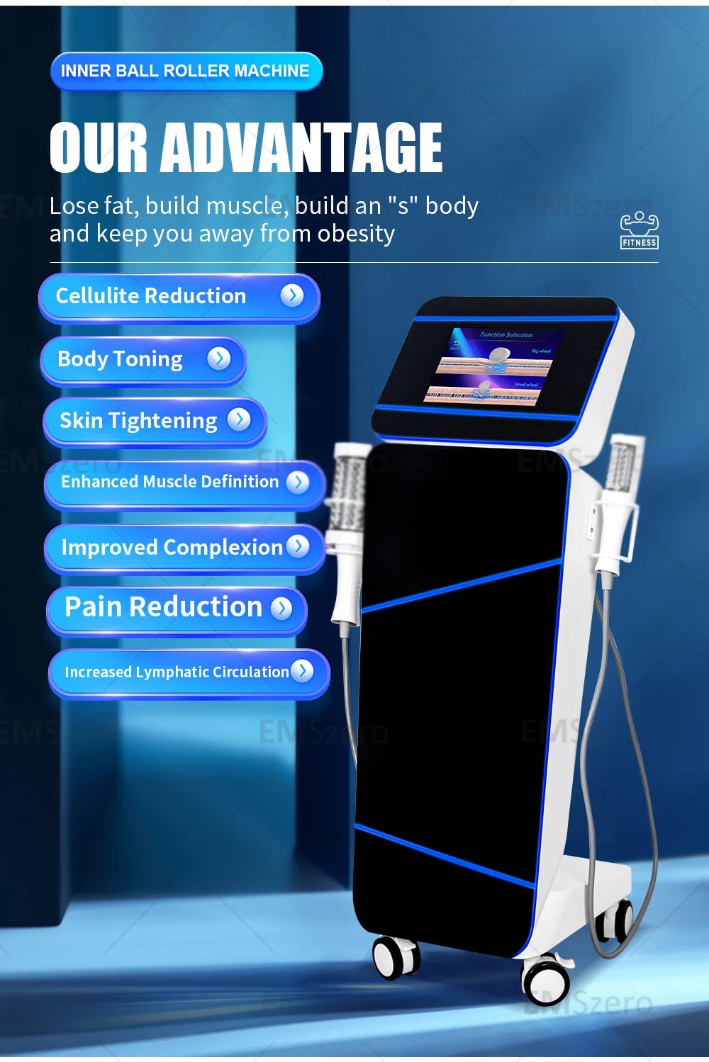 EMS RF HI-EMT EMS Body Sculpt Machine Roller Electric Muscle Stimulator Fat Burner Weight Loss Body Care Massage Devices SPA