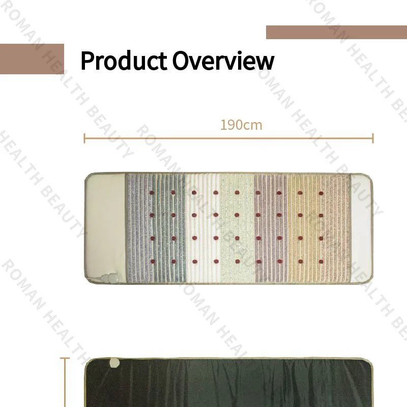 Far Infrared PEMF Magnetic Therapy Bio Crystal Mat Natural Chakra Energy Massage Cushion Photon Long Wave Tech Back Pain Relief