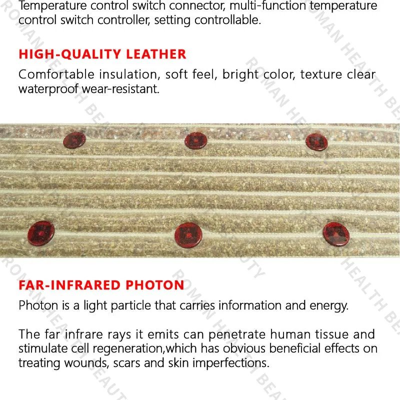 Far Infrared PEMF Magnetic Therapy Bio Crystal Mat Natural Chakra Energy Massage Cushion Photon Long Wave Tech Back Pain Relief