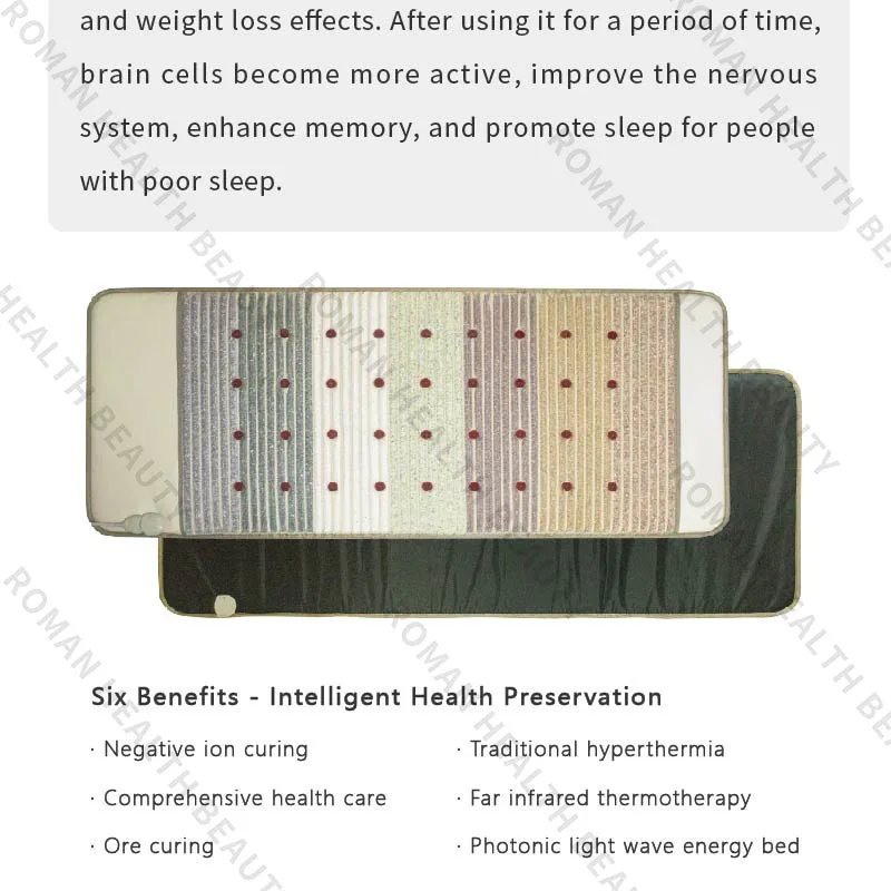 Far Infrared PEMF Magnetic Therapy Bio Crystal Mat Natural Chakra Energy Massage Cushion Photon Long Wave Tech Back Pain Relief