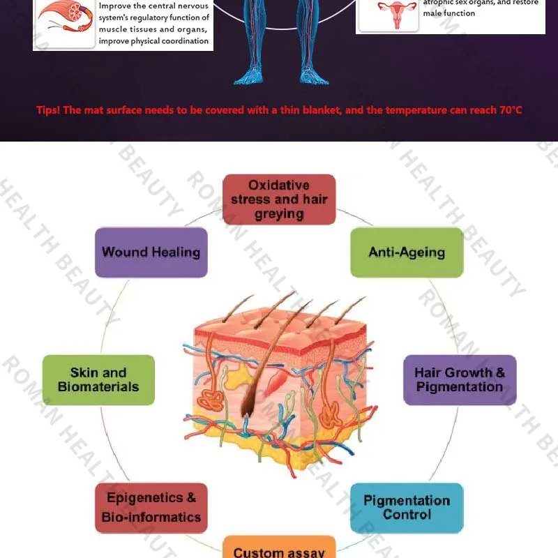Far Infrared PEMF Magnetic Therapy Bio Crystal Mat Natural Chakra Energy Massage Cushion Photon Long Wave Tech Back Pain Relief