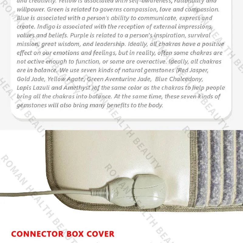 Far Infrared PEMF Magnetic Therapy Bio Crystal Mat Natural Chakra Energy Massage Cushion Photon Long Wave Tech Back Pain Relief