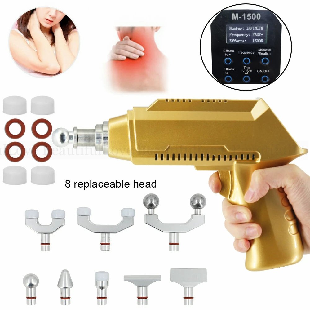 1500N Electric Chiropractic Adjusting Tools Intensity Adjustable Correction Gun Spine Massage Therapy Body Massage