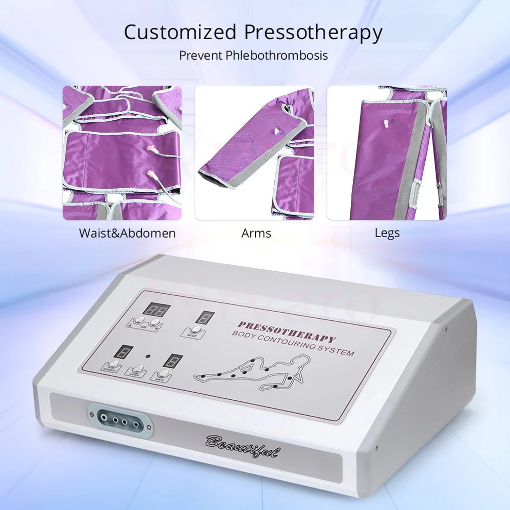 Wrvaro 3D Air Wave Pressure Lymphatic Drainage Vacuum Pressotherapy Machine Sauna Suit Weight Loss Body Shaping Massage Equipmen