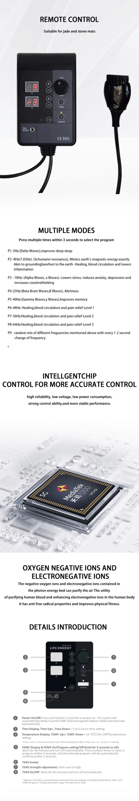 PEMF Infrared Thermal Therapy Full Body Massage With EMS Electrode Pads Pad Yoga Balance MAT Magnetic Field Therapy Healthy