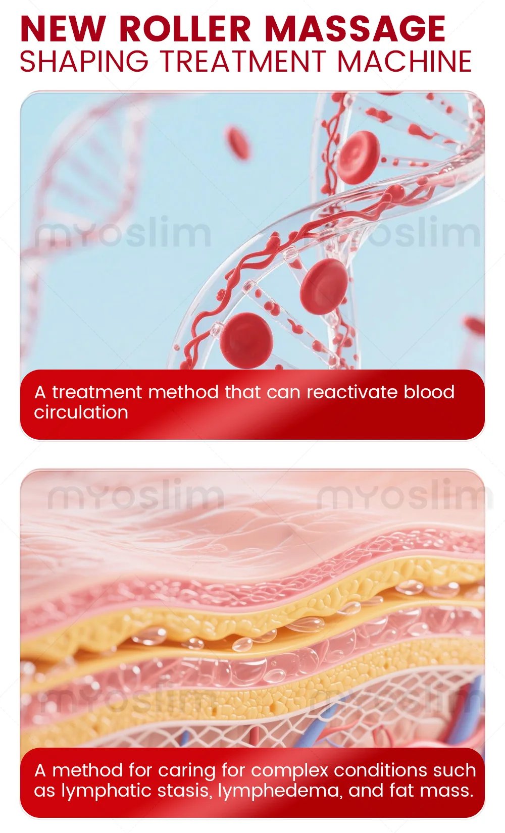 Myolim Slimming massage cellulite Body Facial Treatment 360 Degree Vibration therapy Inner Ball Roller fat removal Machine