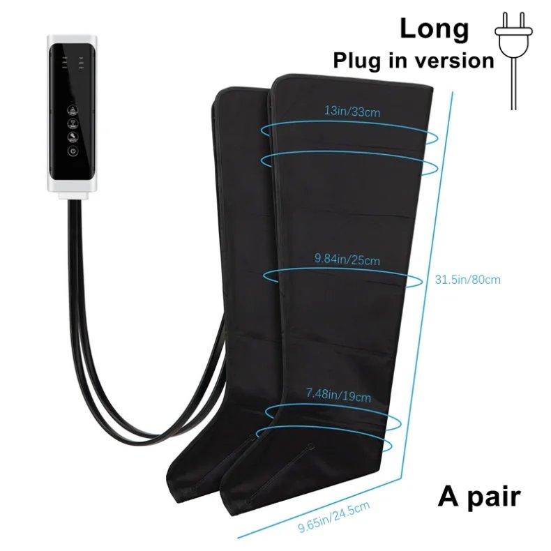 Air Pressure Leg Massager Foot Massage Boots Kneading Squeeze Deep Relaxation Calf With Remote Control