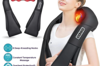 Shiatsu Neck and Shoulder Massager Heated Back Massager U Shape Deep Kneading Electric Massage Pillow For Neck Waist Leg Body