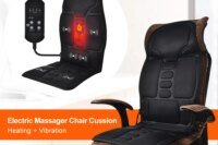 Massage Chair Cushion Vibration Soft Full Body Back Neck Massage Pad Portable Mat Home Office Car Use Relaxation