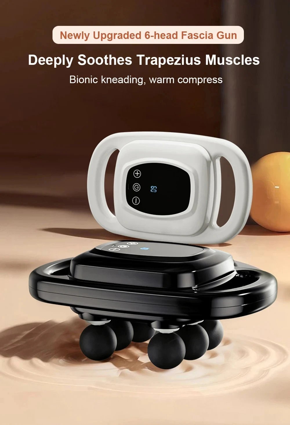 6 Head Massage Gun for Muscle Relief Deep Tissue Percussion for Neck Cervical Spine  Full Body