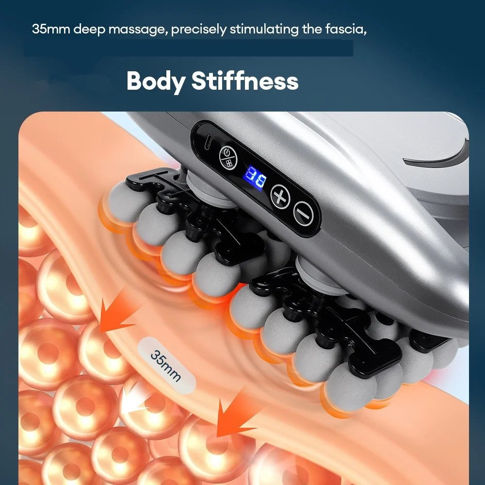 48-Heads Body Massage Gun High-Frequency Vibration Fascia Gun Back Waist Thigh Massager Neck Shoulder Massager Muscle masajeador