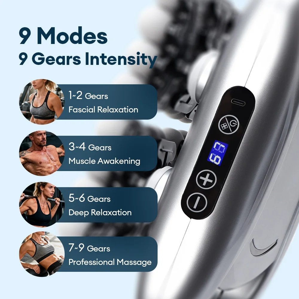 48-Heads Body Massage Gun High-Frequency Vibration Fascia Gun Back Waist Thigh Massager Neck Shoulder Massager Muscle masajeador