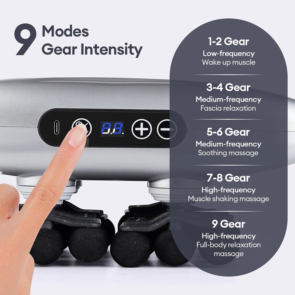 48-Heads Body Massage Gun High-Frequency Vibration Fascia Gun Back Waist Thigh Massager Neck Shoulder Massager Muscle masajeador
