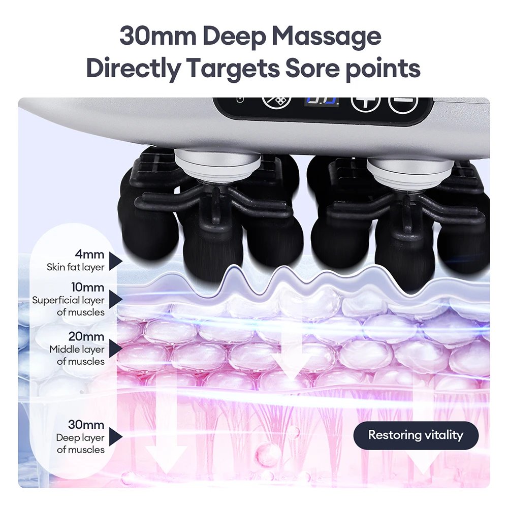 48-Heads Body Massage Gun High-Frequency Vibration Fascia Gun Back Waist Thigh Massager Neck Shoulder Massager Muscle masajeador