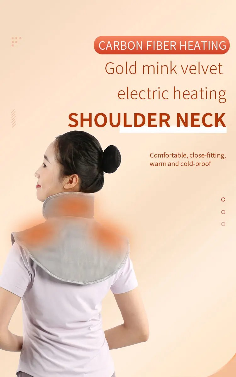 Electric Heating Shoulder Neck Pad Cervical Wrap Three Gear Thermal Compress Massager Vibration Shawl Warm Back Tool Relax Brace