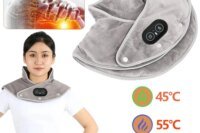 Electric Heating Shoulder Neck Pad Cervical Wrap Three Gear Thermal Compress Massager Vibration Shawl Warm Back Tool Relax Brace