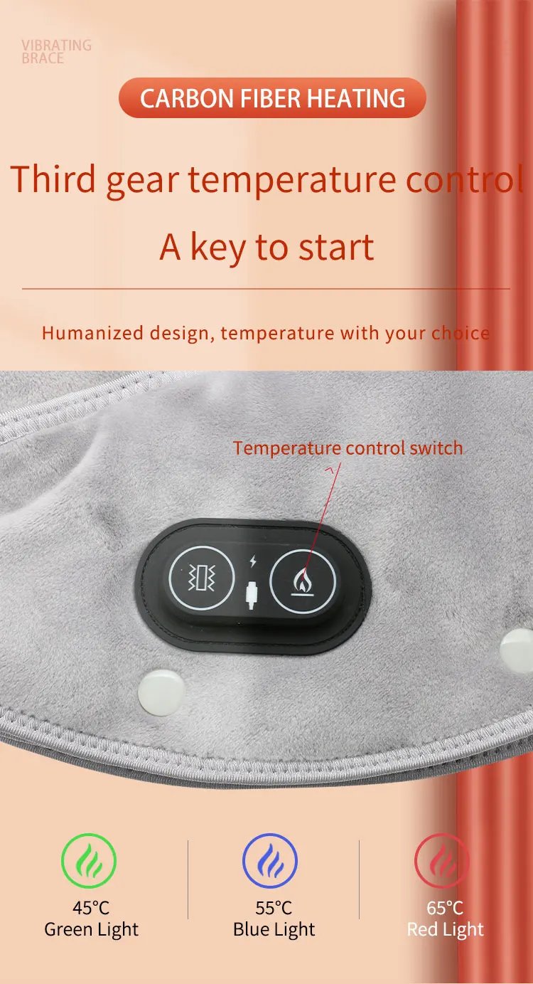 Electric Heating Shoulder Neck Pad Cervical Wrap Three Gear Thermal Compress Massager Vibration Shawl Warm Back Tool Relax Brace