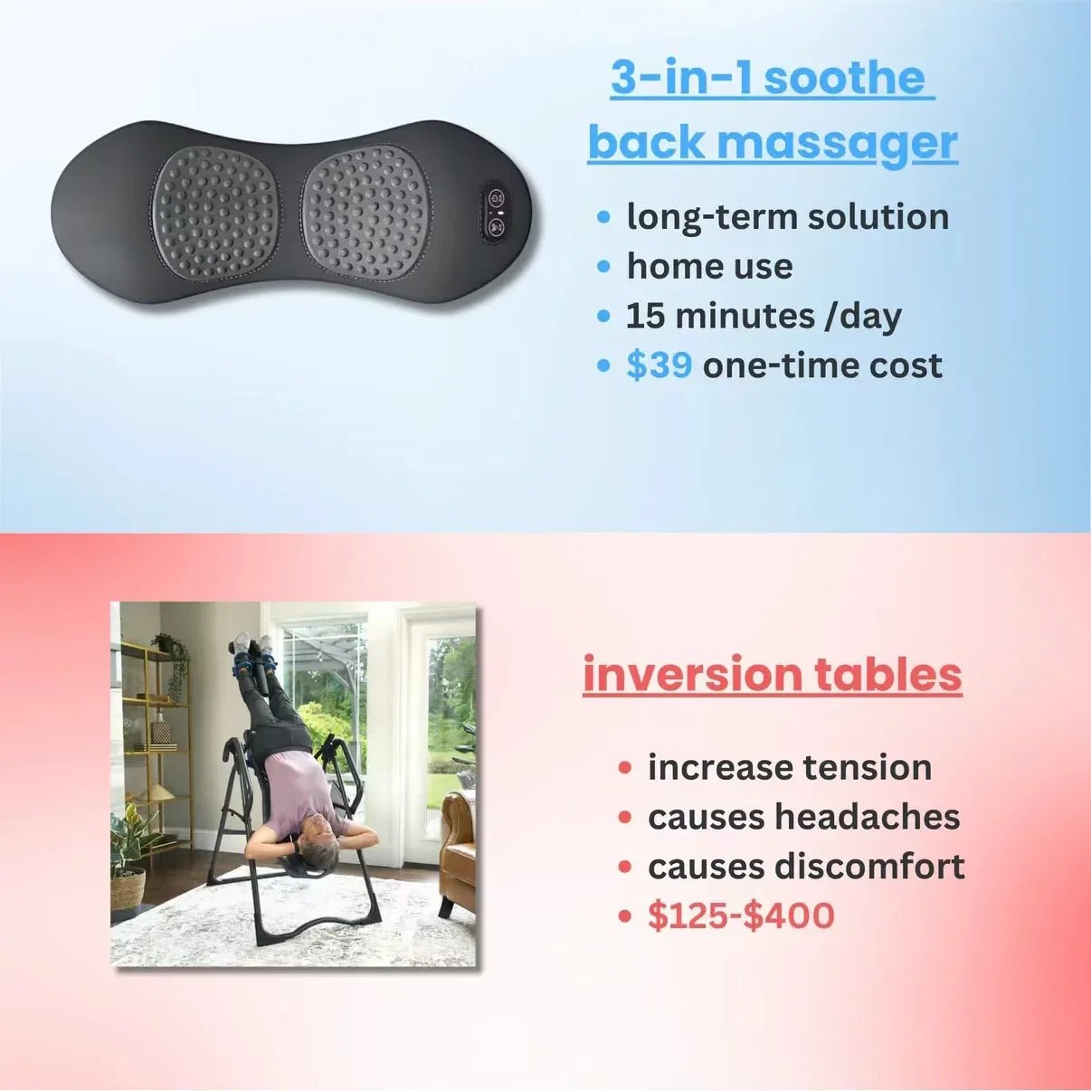 Okayso 3-in-1 Back Massager with Relief Bed Sleeping Shiatsu Deep Tissue Portable Shoulder Lower Back Pain Relief Waist Massager