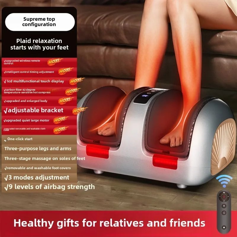 Leg Foot Massager Machine with Airbag Compression Deep Kneading Improve Foot Wellness Gray Fathers Day & Birthday Gifts for Mom Leg Foot Massager Machine with Airbag Compression Deep Kneading Improve Foot Wellness Gray Fathers Day & Birthday Gifts for Mom